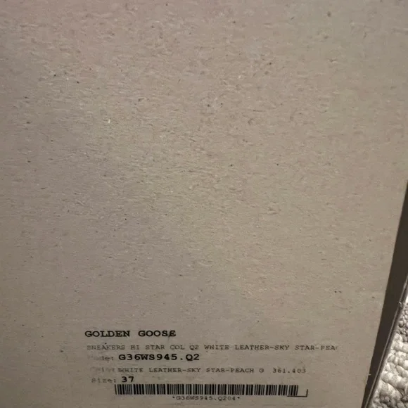Golden goose hi star COL Q2 white leather sky sz.37 - Picture 7 of 10